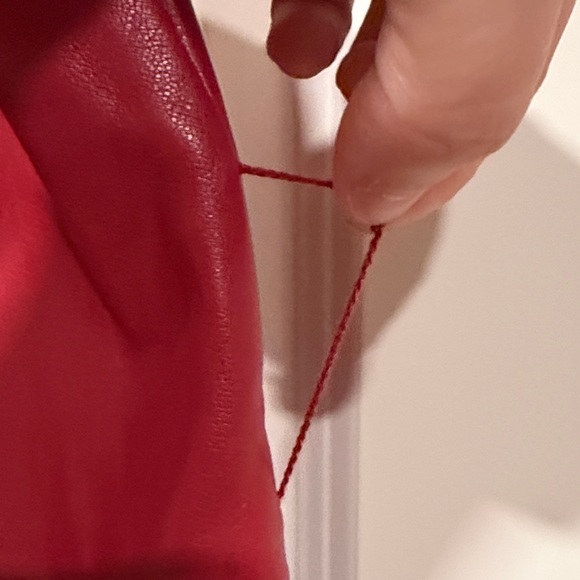 Bagatelle Red Sleeveless Leather Vest - Picture 3 of 9